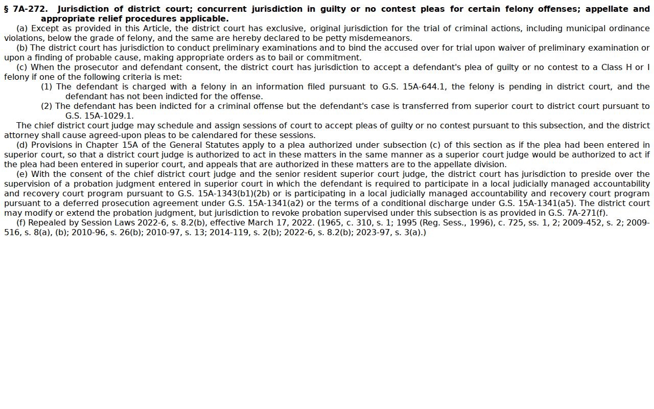 Fontana Dam criminal records District Court jurisdiction statute