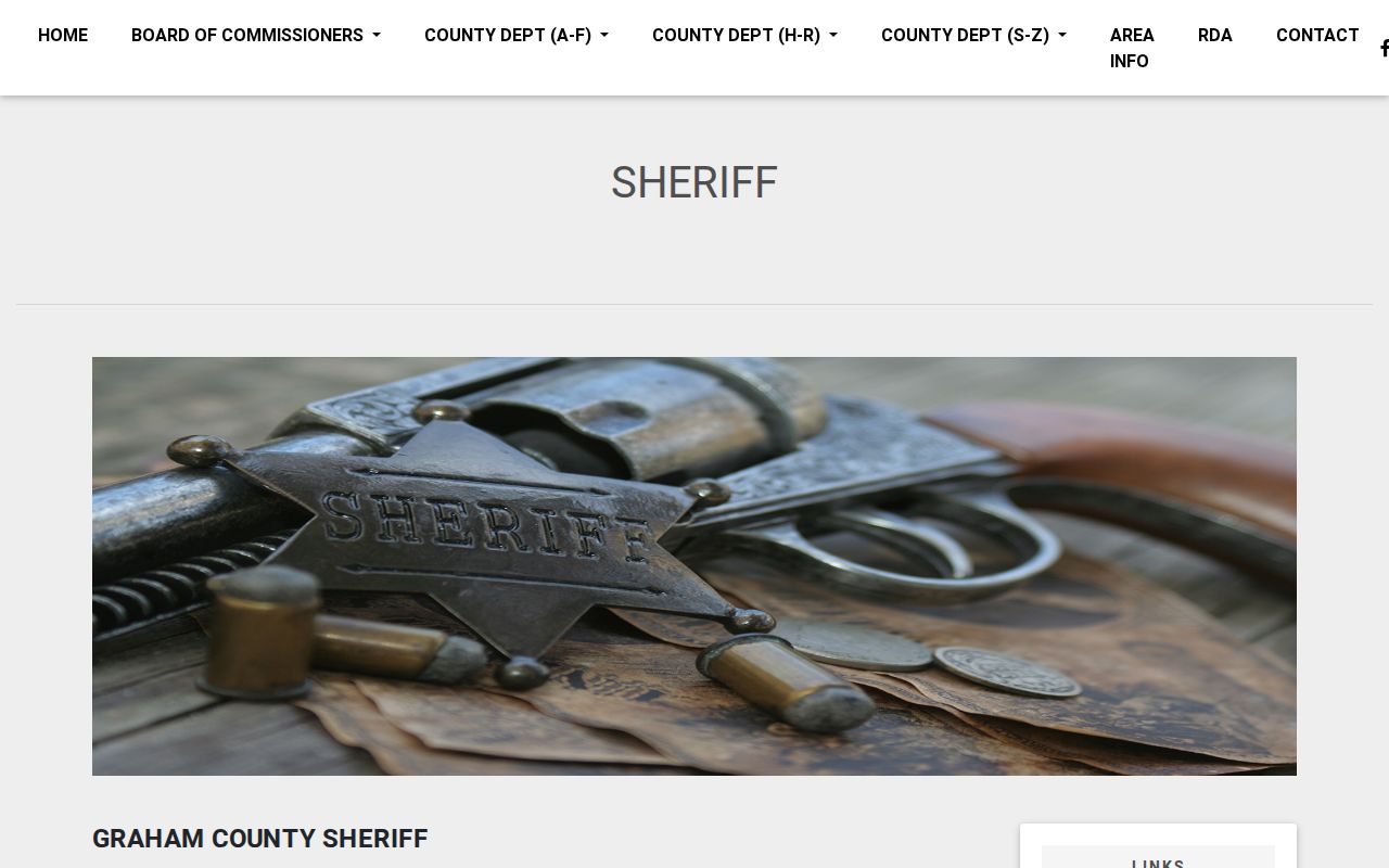 Graham County arrest history Sheriff and Jail contact page