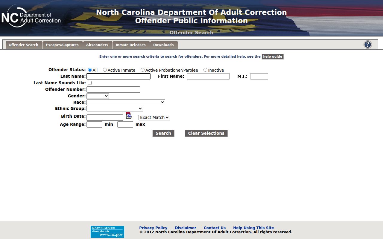 NCDAC correctional search compared with Graham County arrest history