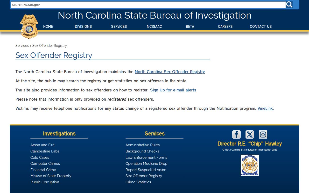 SBI overview of Graham County sex offender registry administration